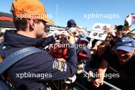 Max Verstappen (NLD) Red Bull Racing with fans. 07.07.2023. Formula 1 World Championship, Rd 11, British Grand Prix, Silverstone, England, Practice Day.