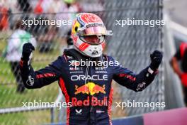 Race winner Max Verstappen (NLD) Red Bull Racing celebrates in parc ferme. 09.07.2023. Formula 1 World Championship, Rd 11, British Grand Prix, Silverstone, England, Race Day.