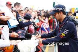 Sergio Perez (MEX) Red Bull Racing with fans. 09.07.2023. Formula 1 World Championship, Rd 11, British Grand Prix, Silverstone, England, Race Day.