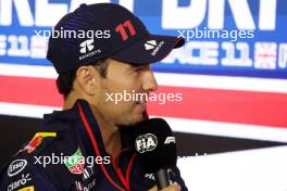 Sergio Perez (MEX) Red Bull Racing in the FIA Press Conference. 06.07.2023. Formula 1 World Championship, Rd 11, British Grand Prix, Silverstone, England, Preparation Day.