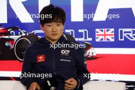 Yuki Tsunoda (JPN) AlphaTauri in the FIA Press Conference. 06.07.2023. Formula 1 World Championship, Rd 11, British Grand Prix, Silverstone, England, Preparation Day.