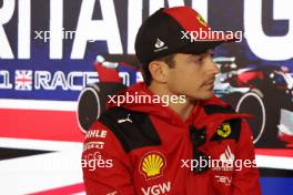 Charles Leclerc (MON) Ferrari in the FIA Press Conference. 06.07.2023. Formula 1 World Championship, Rd 11, British Grand Prix, Silverstone, England, Preparation Day.