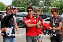Charles Leclerc (MON) Ferrari with fans. 21.07.2023. Formula 1 World Championship, Rd 12, Hungarian Grand Prix, Budapest, Hungary, Practice Day.