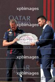 Paul Monaghan (GBR) Red Bull Racing Chief Engineer celebrates on the podium. 23.07.2023. Formula 1 World Championship, Rd 12, Hungarian Grand Prix, Budapest, Hungary, Race Day.