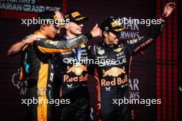 The podium (L to R): Lando Norris (GBR) McLaren, second; Paul Monaghan (GBR) Red Bull Racing Chief Engineer; Max Verstappen (NLD) Red Bull Racing, race winner; Sergio Perez (MEX) Red Bull Racing, third. 23.07.2023. Formula 1 World Championship, Rd 12, Hungarian Grand Prix, Budapest, Hungary, Race Day.