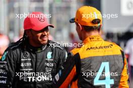 Lando Norris (GBR), McLaren F1 Team and Lewis Hamilton (GBR), Mercedes AMG F1   22.07.2023. Formula 1 World Championship, Rd 12, Hungarian Grand Prix, Budapest, Hungary, Qualifying Day.
