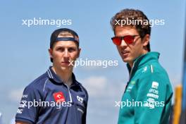 (L to R): Liam Lawson (NZL) Red Bull Racing Reserve Driver with Felipe Drugovich (BRA) Aston Martin F1 Team, Reserve and Development Programme Driver. 22.07.2023. Formula 1 World Championship, Rd 12, Hungarian Grand Prix, Budapest, Hungary, Qualifying Day.