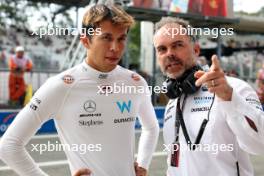 (L to R): Alexander Albon (THA) Williams Racing with James Urwin (GBR) Williams Racing Race Engineer. 01.09.2023. Formula 1 World Championship, Rd 15, Italian Grand Prix, Monza, Italy, Practice Day.