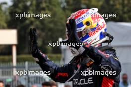 Race winner Max Verstappen (NLD) Red Bull Racing celebrates in parc ferme. 03.09.2023. Formula 1 World Championship, Rd 15, Italian Grand Prix, Monza, Italy, Race Day.