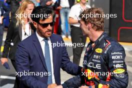 Race winner Max Verstappen (NLD) Red Bull Racing in parc ferme with Mohammed Bin Sulayem (UAE) FIA President. 03.09.2023. Formula 1 World Championship, Rd 15, Italian Grand Prix, Monza, Italy, Race Day.