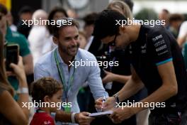 Esteban Ocon (FRA) Alpine F1 Team with fans. 02.09.2023. Formula 1 World Championship, Rd 15, Italian Grand Prix, Monza, Italy, Qualifying Day.