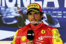 Carlos Sainz Jr (ESP) Ferrari in the qualifying FIA Press Conference. 02.09.2023. Formula 1 World Championship, Rd 15, Italian Grand Prix, Monza, Italy, Qualifying Day.