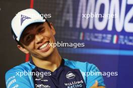 Alexander Albon (THA) Williams Racing in the FIA Press Conference. 31.08.2023. Formula 1 World Championship, Rd 15, Italian Grand Prix, Monza, Italy, Preparation Day.