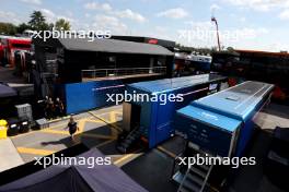 Alpine F1 Team trucks in the paddock. 31.08.2023. Formula 1 World Championship, Rd 15, Italian Grand Prix, Monza, Italy, Preparation Day.