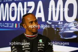 Lewis Hamilton (GBR) Mercedes AMG F1 in the FIA Press Conference. 31.08.2023. Formula 1 World Championship, Rd 15, Italian Grand Prix, Monza, Italy, Preparation Day.