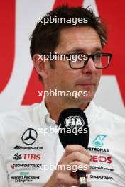 Andrew Shovlin (GBR) Mercedes AMG F1 Trackside Engineering Director in the FIA Press Conference. 22.09.2023. Formula 1 World Championship, Rd 17, Japanese Grand Prix, Suzuka, Japan, Practice Day.