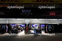 Alpine F1 Team pit garages at night. 22.09.2023. Formula 1 World Championship, Rd 17, Japanese Grand Prix, Suzuka, Japan, Practice Day.