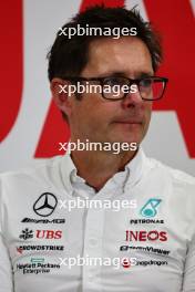 Andrew Shovlin (GBR) Mercedes AMG F1 Trackside Engineering Director in the FIA Press Conference. 22.09.2023. Formula 1 World Championship, Rd 17, Japanese Grand Prix, Suzuka, Japan, Practice Day.