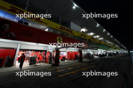 Ferrari pit garages at night. 22.09.2023. Formula 1 World Championship, Rd 17, Japanese Grand Prix, Suzuka, Japan, Practice Day.