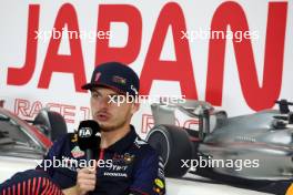 Max Verstappen (NLD) Red Bull Racing in the post race FIA Press Conference. 24.09.2023. Formula 1 World Championship, Rd 17, Japanese Grand Prix, Suzuka, Japan, Race Day.