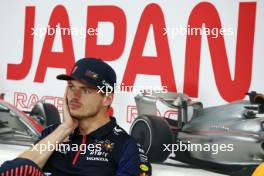Max Verstappen (NLD) Red Bull Racing in the post race FIA Press Conference. 24.09.2023. Formula 1 World Championship, Rd 17, Japanese Grand Prix, Suzuka, Japan, Race Day.