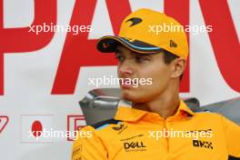 Lando Norris (GBR) McLaren in the FIA Press Conference. 21.09.2023. Formula 1 World Championship, Rd 17, Japanese Grand Prix, Suzuka, Japan, Preparation Day.