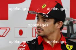 Charles Leclerc (MON) Ferrari in the FIA Press Conference. 21.09.2023. Formula 1 World Championship, Rd 17, Japanese Grand Prix, Suzuka, Japan, Preparation Day.