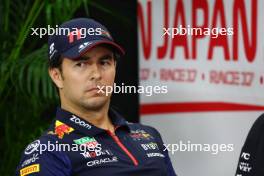 Sergio Perez (MEX) Red Bull Racing in the FIA Press Conference. 21.09.2023. Formula 1 World Championship, Rd 17, Japanese Grand Prix, Suzuka, Japan, Preparation Day.