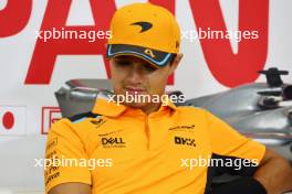 Lando Norris (GBR) McLaren in the FIA Press Conference. 21.09.2023. Formula 1 World Championship, Rd 17, Japanese Grand Prix, Suzuka, Japan, Preparation Day.