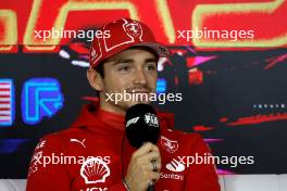 Charles Leclerc (MON) Ferrari in the post qualifying FIA Press Conference. 17.11.2023. Formula 1 World Championship, Rd 22, Las Vegas Grand Prix, Las Vegas, Nevada, USA, Qualifying Day.