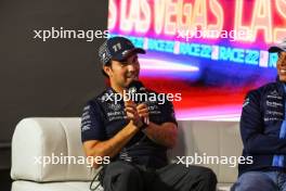 Sergio Perez (MEX) Red Bull Racing in the FIA Press Conference. 15.11.2023. Formula 1 World Championship, Rd 22, Las Vegas Grand Prix, Las Vegas, Nevada, USA, Preparation Day.