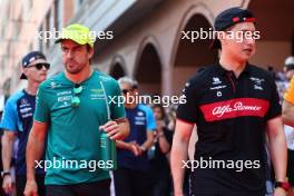 Fernando Alonso (ESP) Aston Martin F1 Team on the drivers' parade. 28.05.2023. Formula 1 World Championship, Rd 7, Monaco Grand Prix, Monte Carlo, Monaco, Race Day.