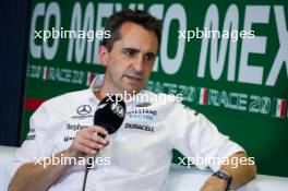 Dave Robson (GBR) Williams Racing Head of Vehicle Performance in the FIA Press Conference. 27.10.2023. Formula 1 World Championship, Rd 20, Mexican Grand Prix, Mexico City, Mexico, Practice Day.