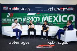 (L to R): Dave Robson (GBR) Williams Racing Head of Vehicle Performance; Xevi Pujolar (ESP) Alfa Romeo F1 Team Head of Trackside Engineering; and Ayao Komatsu (JPN) Haas F1 Team Race Engineer, in the FIA Press Conference. 27.10.2023. Formula 1 World Championship, Rd 20, Mexican Grand Prix, Mexico City, Mexico, Practice Day.