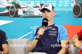 Logan Sargeant (USA) Williams Racing in the FIA Press Conference. 04.05.2023. Formula 1 World Championship, Rd 5, Miami Grand Prix, Miami, Florida, USA, Preparation Day.