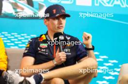 Max Verstappen (NLD) Red Bull Racing in the FIA Press Conference. 04.05.2023. Formula 1 World Championship, Rd 5, Miami Grand Prix, Miami, Florida, USA, Preparation Day.