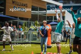 Alexander Albon (THA) Williams Racing - American Football with the Miami Dolphins. 04.05.2023. Formula 1 World Championship, Rd 5, Miami Grand Prix, Miami, Florida, USA, Preparation Day.