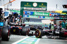 Max Verstappen (NLD) Red Bull Racing RB19 in the queue to leave the pits. 25.08.2023. Formula 1 World Championship, Rd 14, Dutch Grand Prix, Zandvoort, Netherlands, Practice Day.