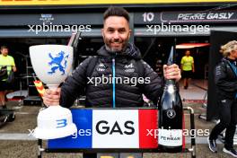 Julian Rouse (GBR) Alpine F1 Team Interim Sporting Director celebrates third position for Pierre Gasly (FRA) Alpine F1 Team. 27.08.2023. Formula 1 World Championship, Rd 14, Dutch Grand Prix, Zandvoort, Netherlands, Race Day.