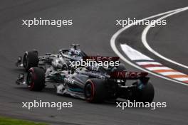 George Russell (GBR) Mercedes AMG F1 W14 leads Lewis Hamilton (GBR) Mercedes AMG F1 W14. 27.08.2023. Formula 1 World Championship, Rd 14, Dutch Grand Prix, Zandvoort, Netherlands, Race Day.