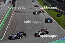 Alexander Albon (THA) Williams Racing FW45 and Kevin Magnussen (DEN) Haas VF-23 battle for position. 27.08.2023. Formula 1 World Championship, Rd 14, Dutch Grand Prix, Zandvoort, Netherlands, Race Day.