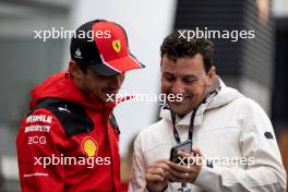 (L to R): Charles Leclerc (MON) Ferrari with Will Buxton (GBR) F1 Digital Presenter. 24.08.2023. Formula 1 World Championship, Rd 14, Dutch Grand Prix, Zandvoort, Netherlands, Preparation Day.