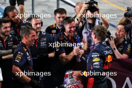 Max Verstappen (NLD) Red Bull Racing celebrates his pole position in qualifying parc ferme. 06.10.2023 Formula 1 World Championship, Rd 18, Qatar Grand Prix, Doha, Qatar, Qualifying Day.