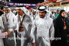 Mohammed Bin Sulayem (UAE) FIA President with guests on the grid. 08.10.2023. Formula 1 World Championship, Rd 18, Qatar Grand Prix, Doha, Qatar, Race Day.