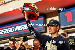 Max Verstappen (NLD) Red Bull Racing celebrates winning his third World Championship with the team. 07.10.2023. Formula 1 World Championship, Rd 18, Qatar Grand Prix, Doha, Qatar, Sprint Day.
