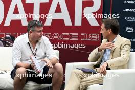 (L to R): David Croft (GBR) Sky Sports Commentator and Tom Clarkson (GBR) Journalist in the FIA Press Conference. 05.10.2023. Formula 1 World Championship, Rd 18, Qatar Grand Prix, Doha, Qatar, Preparation Day.