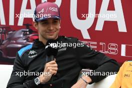 Esteban Ocon (FRA) Alpine F1 Team in the FIA Press Conference. 05.10.2023. Formula 1 World Championship, Rd 18, Qatar Grand Prix, Doha, Qatar, Preparation Day.