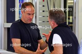 (L to R): Oliver Mintzlaff (GER) Red Bull Racing Chief Executive Officer with Christian Horner (GBR) Red Bull Racing Team Principal. 24.02.2023. Formula 1 Testing, Sakhir, Bahrain, Day Two.