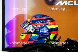 The helmet of Oscar Piastri (AUS) McLaren. 25.02.2023. Formula 1 Testing, Sakhir, Bahrain, Day Three.