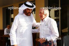 (L to R): Mohammed Bin Sulayem (UAE) FIA President with Jackie Stewart (GBR). 25.11.2023. Formula 1 World Championship, Rd 23, Abu Dhabi Grand Prix, Yas Marina Circuit, Abu Dhabi, Qualifying Day.